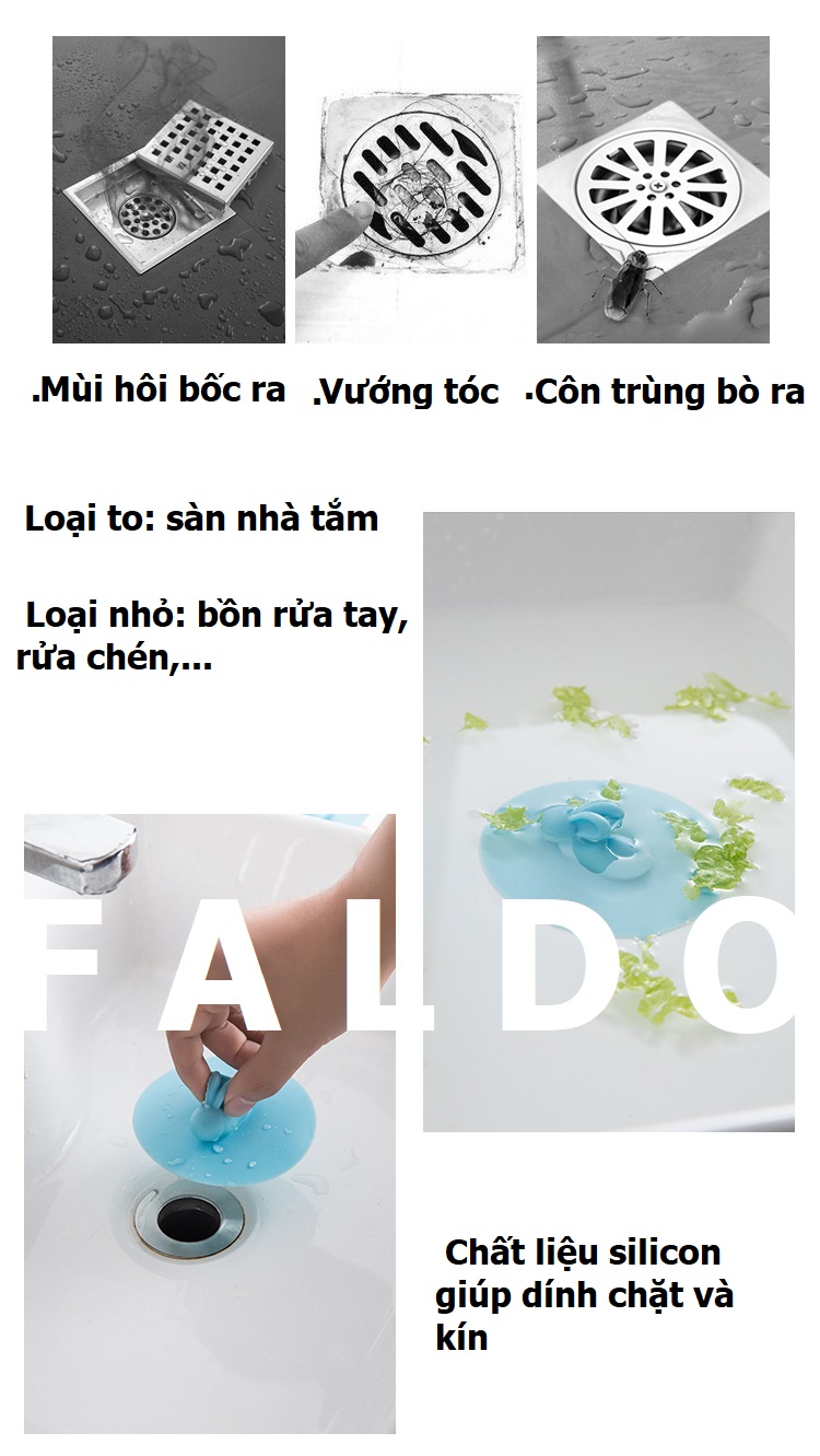 Nắp Đậy Ngăn Mùi Hôi Từ Bồn Rửa Tay | Rửa Chén | Sàn Nhà Tắm