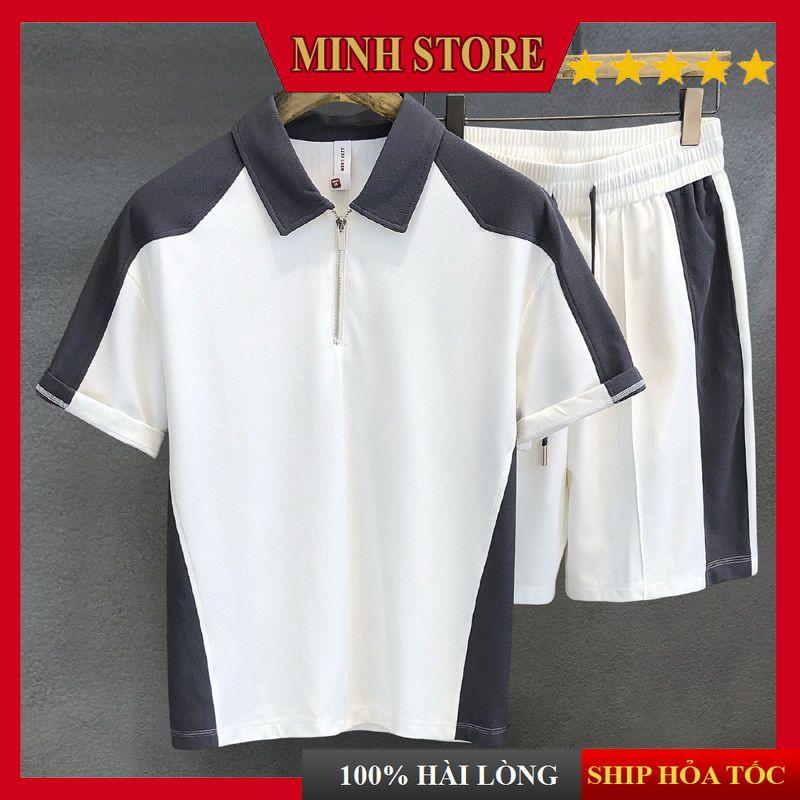 Bộ Thể Thao Kéo Khóa Poly Xịn Xò Cho Nam Giới, Bộ Đồ Nam PoLo Mặc Nhà Chất Cực Đẹp BO07 - MINHSTORE