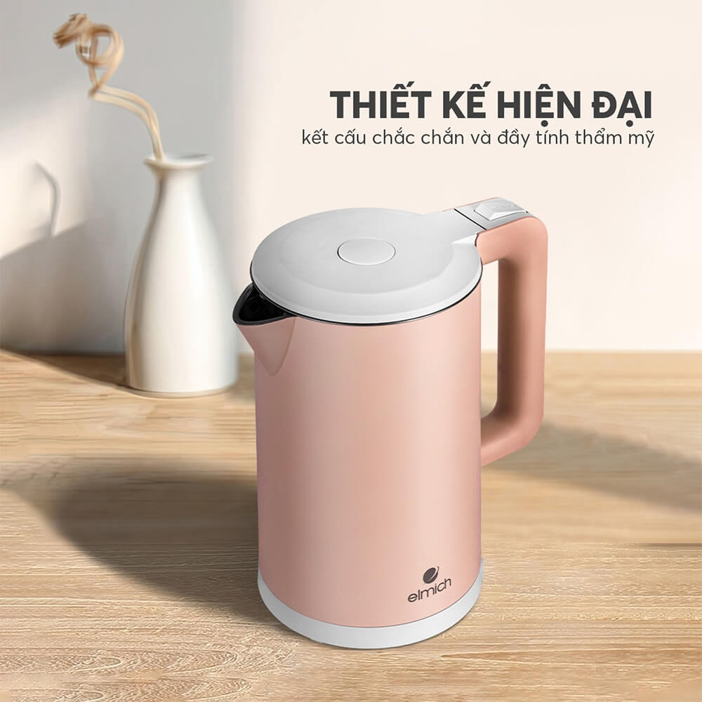 Ấm đun nước siêu tốc Elmich 1,7L KEE 1774 P - Hàng chính hãng