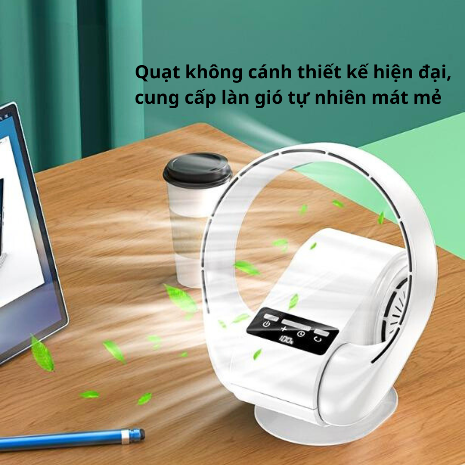 [HÀNG MỚI 2024] QUẠT TÍCH ĐIỆN Không Cánh X35 Điều Khiển Từ Xa, Pin 4000mAh Tích Điện Đến 6 Tiếng, Quạt Sạc Điện