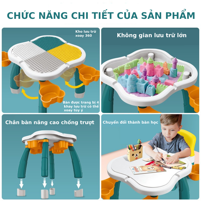 Bàn xếp hình đa năng hoa anh đào giúp trẻ thông minh và phát triển trí tuệ