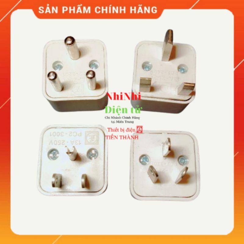 Ổ cắm chuyển đổi ổ 3 chấu thành 2 chấu - chuyển đổi sạc 3 chân - đầu nối ổ cắm 3 cực đa năng 10A 250V