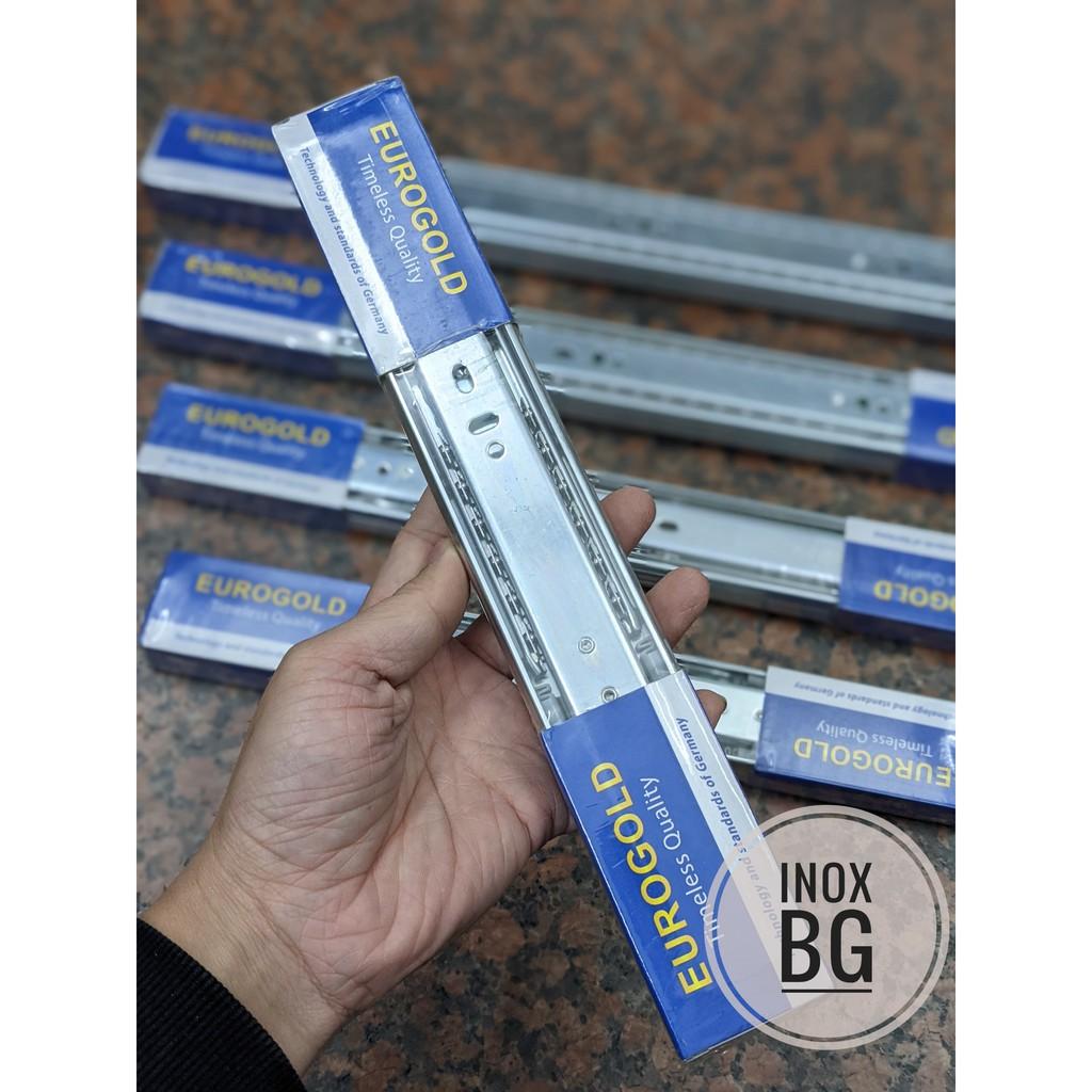 Bộ 2 Thanh ray trượt 3 tầng giảm chấn đóng mở êm ái cho ngăn kéo