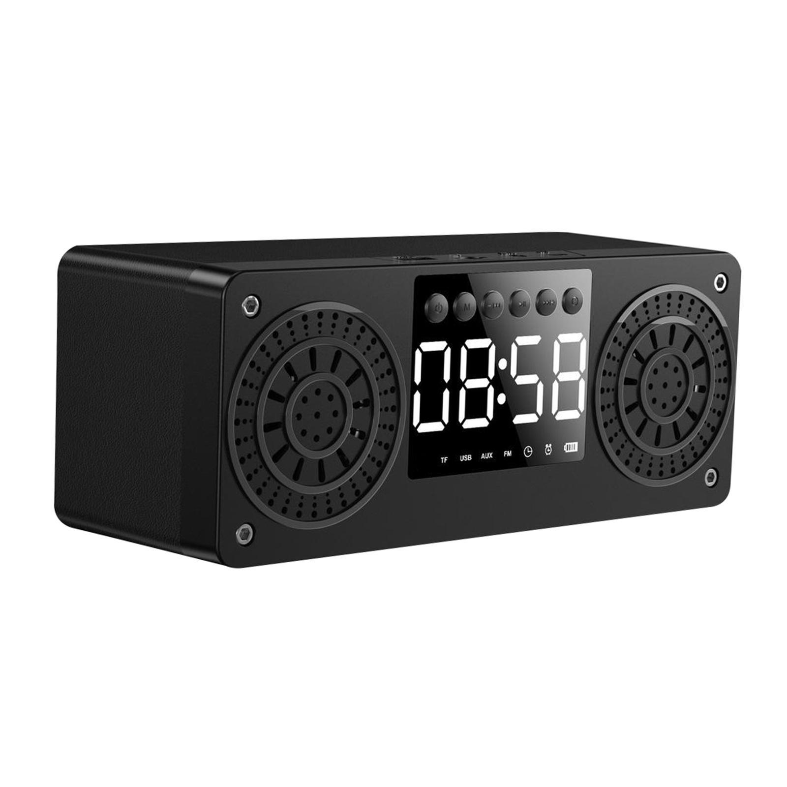 Bluetooth Portable Wooden Soundbar Audio Player for Home Office Computer black