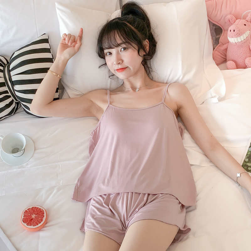 Bộ Quần Áo Quần Đùi Áo Hai Dây Cotton Mỏng Mát CT001