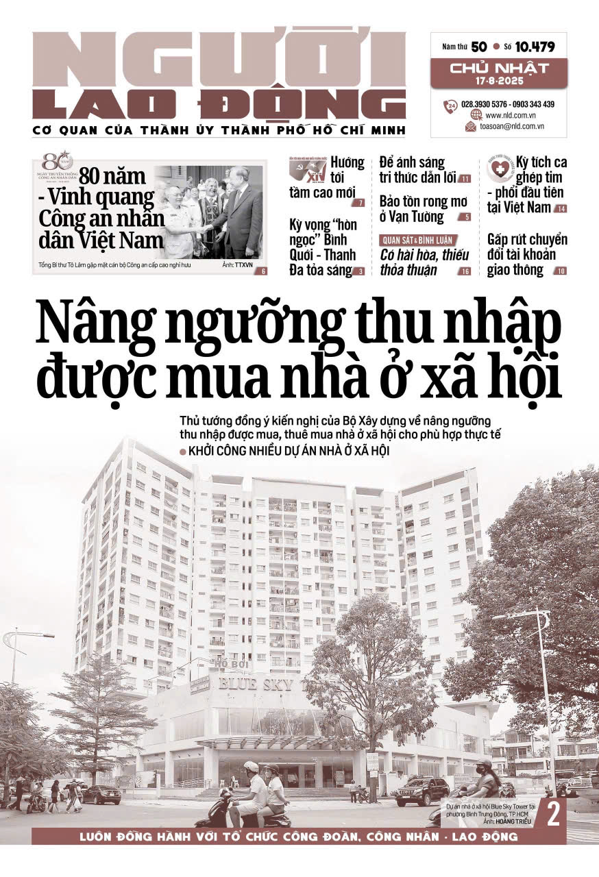 Nhật báo Người Lao Động từ ngày 11-08-2025 đến 17-08-2025