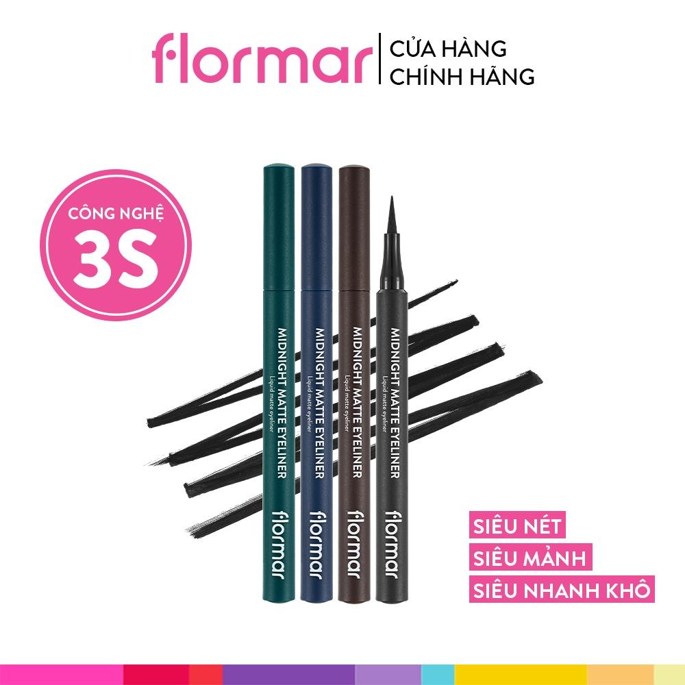 Bút kẻ mắt nước Flormar Midnight Matte Eyeliner siêu nét, siêu mảnh, siêu nhanh khô