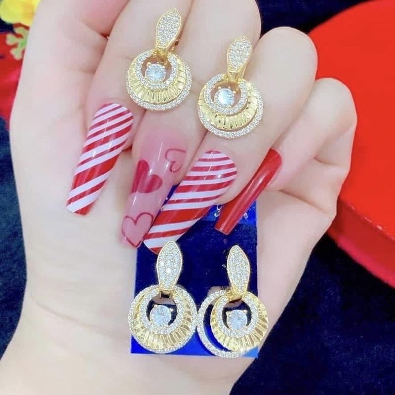 Bông tai 3 lớp hot trend hột xoàn B13L
