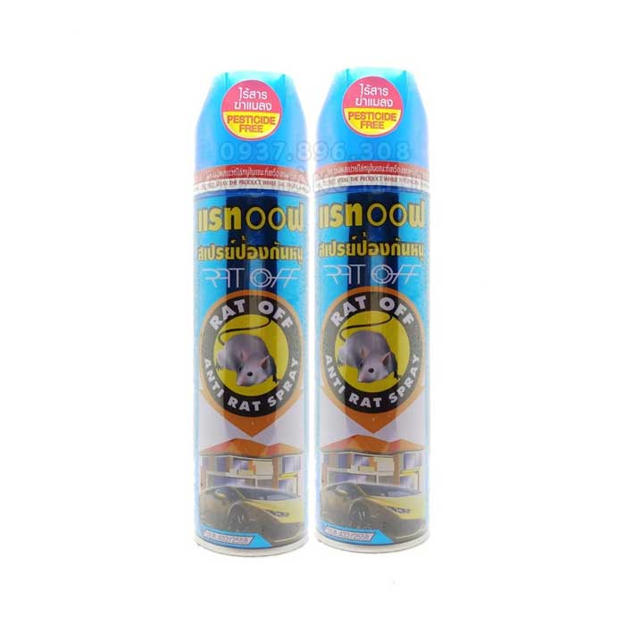 【NỘI ĐỊA THÁI】 Chai Bình Xịt Đuổi Chuột Rat Off - Anti Rat Spray Thái Lan (Có Tem Vàng)