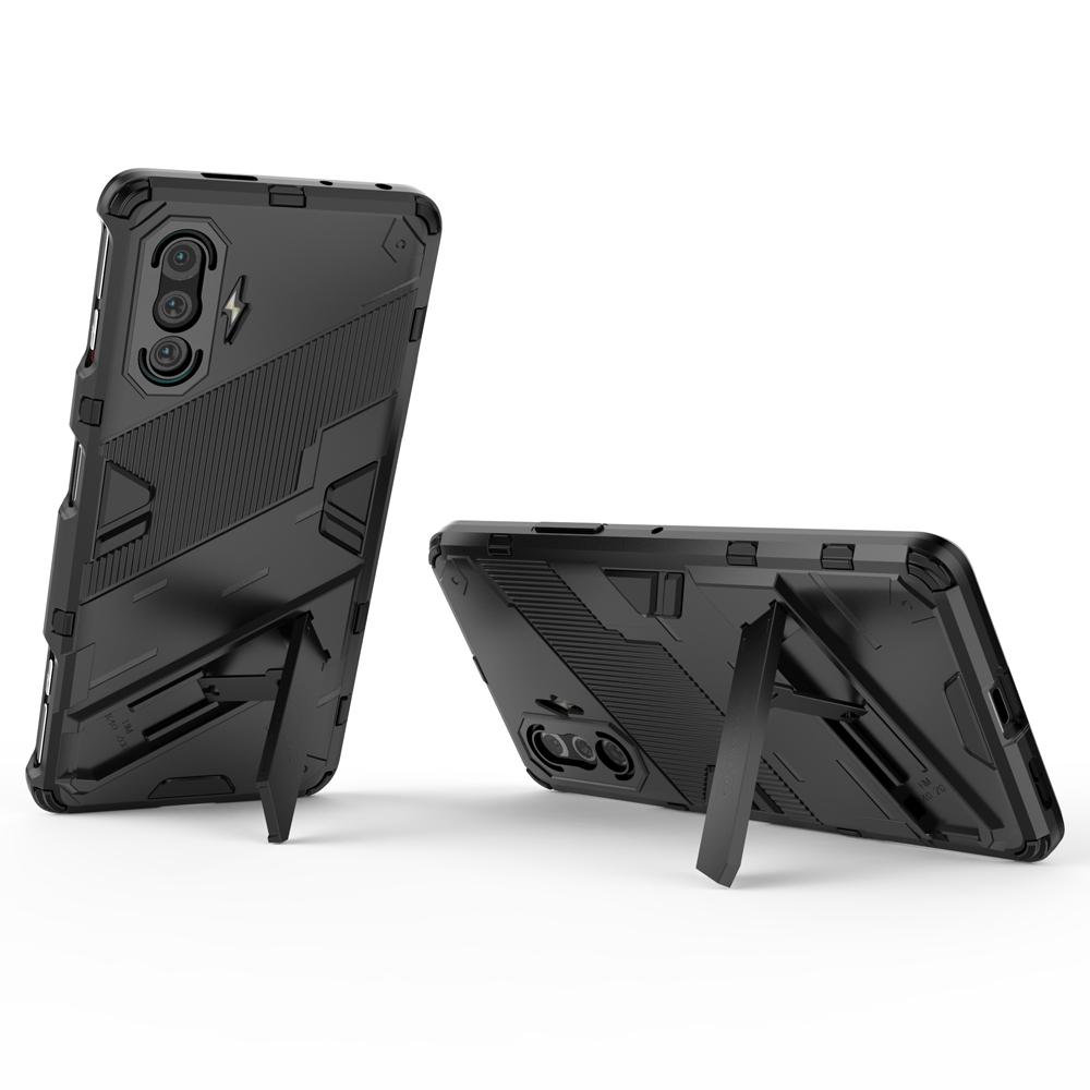 Ốp lưng cho Xiaomi Redmi K40 Gaming Poco F3 GT chống sốc Iron Man PUNK cao cấp kèm giá đỡ