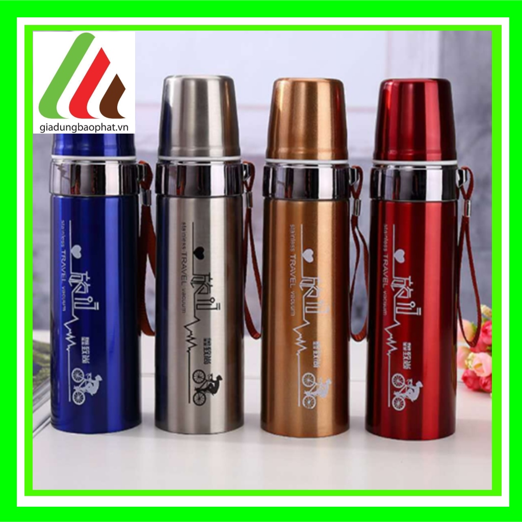 Bình giữ nhiệt kangyong 750ml inox 2 lớp chân không cách nhiệt màu sắc trơn sáng sang trọng tiện lợi