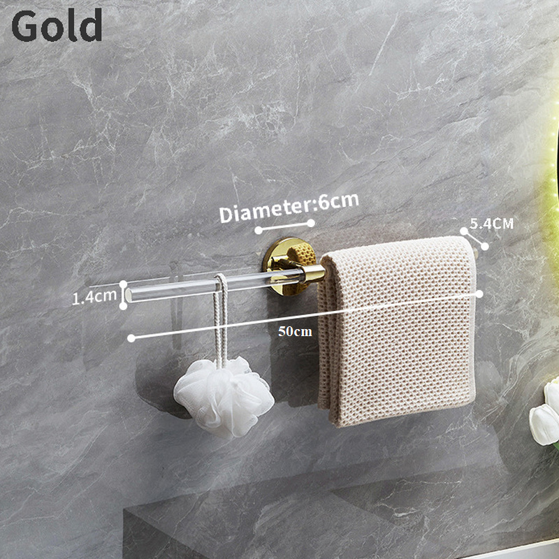 Thanh treo khăn nhà tắm Luxury Clear Acrylic Towel Bar Shower Rack