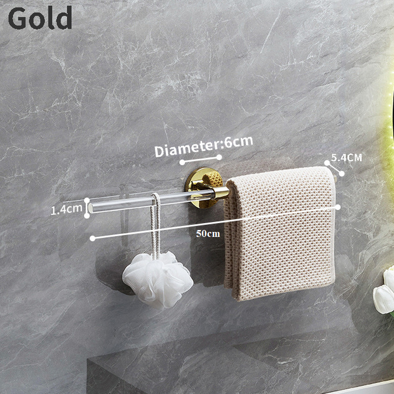 Thanh treo khăn và phụ kiện nhà tắm Clear Acrylic Towel Bar Shower Rack