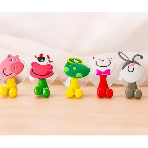 Móc treo bàn chải , móc treo đồ có đế hút chân không cho bé
