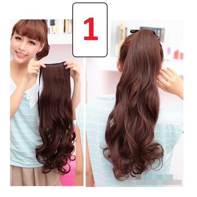 Tóc cột cao cấp 6 kiểu 100-110g,90k- hình thật