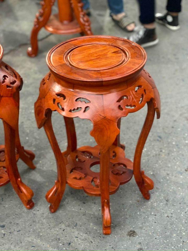 Đôn lá trầu gỗ Hương Mặt 30cm hàng đẹp, sang trọng