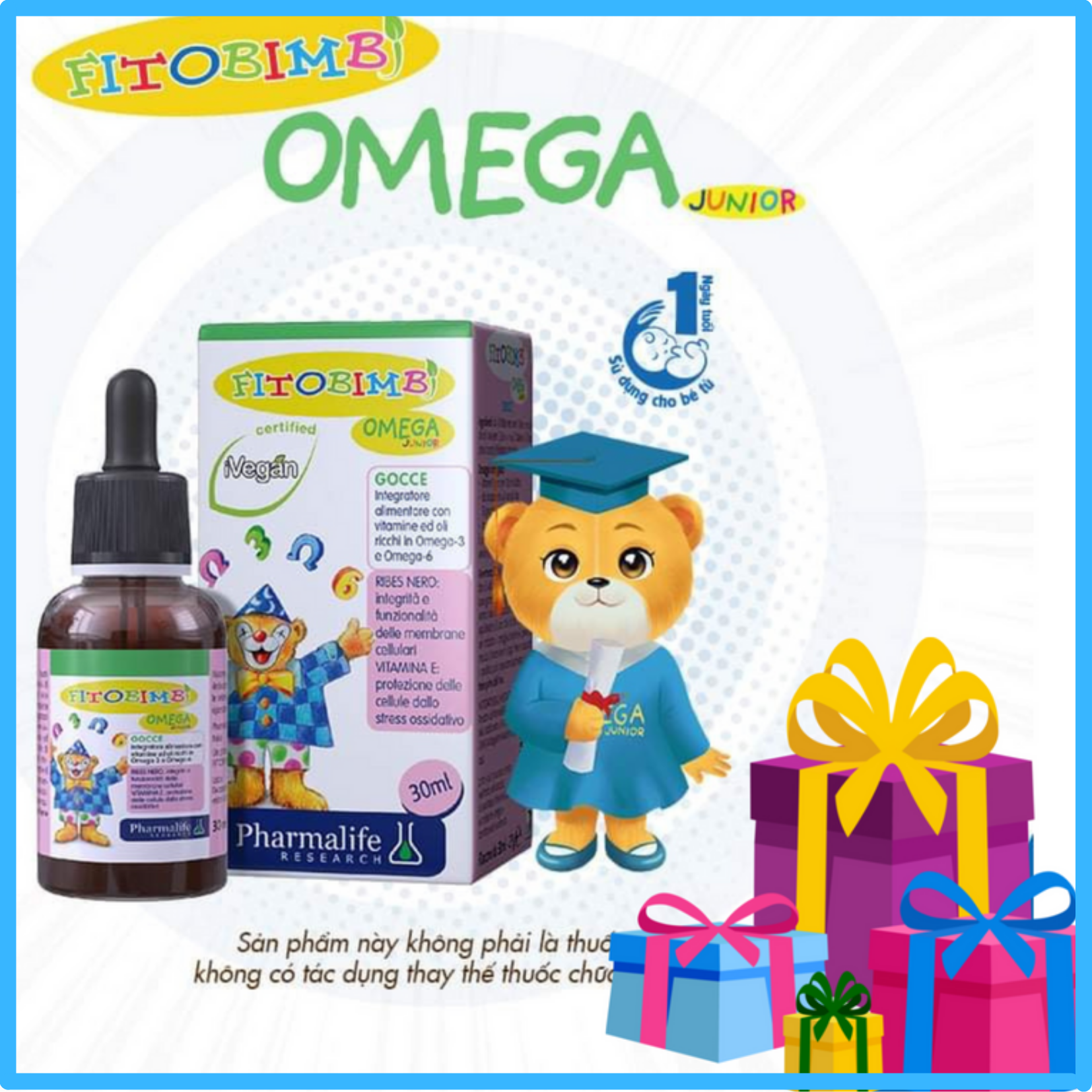 Fitobimbi Omega Junior 30ml Kèm Quà Tặng