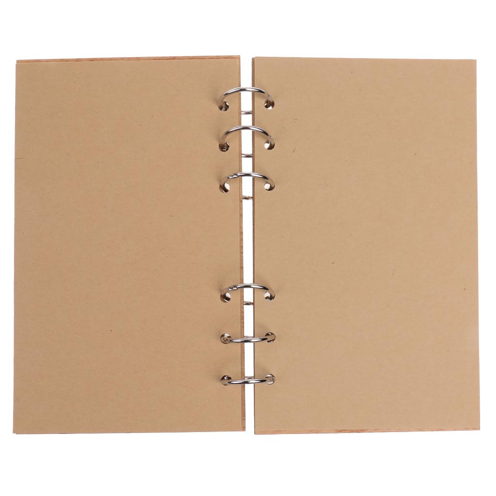 Rustic Kraft Lace Wooden Cover Decor Wedding Guestbook Notebook Mr Mrs