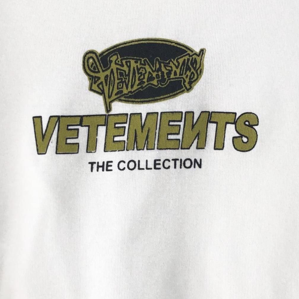 Áo coptop nữ cộc tay dưới 55kg in chữ VETEMENTS