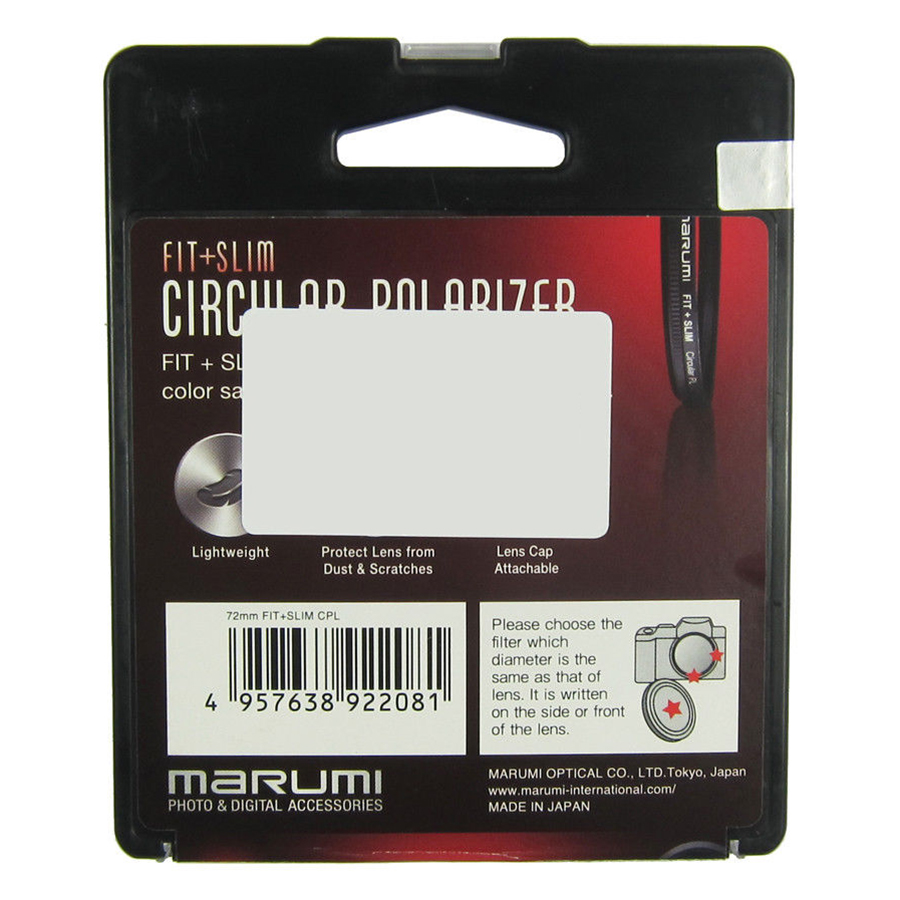 Combo Kính Lọc Filter Marumi Fit &amp; Slim CPL 52mm + Bút Lau Lens - Hàng Nhập Khẩu