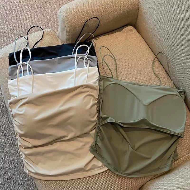 Áo Bra 2 Dây NHÚN EO BỤNG DÁNG croptop, chất su thun cogiãn, mềm mịn mát, có đệm ngực chất mềm mịn mát, nhiều màu để chọn lựa Nữ Women