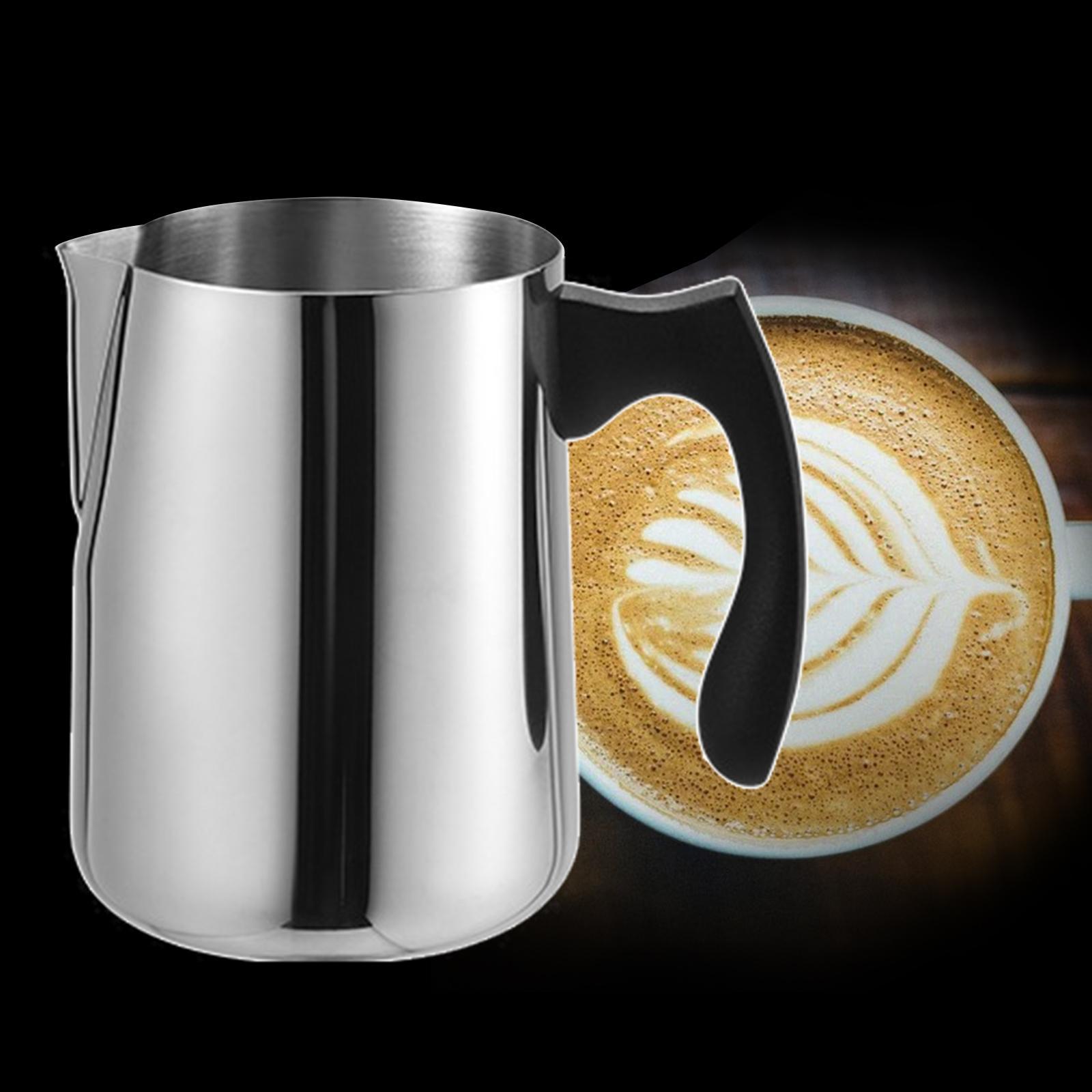 2pcs Kitchen Stainless Steel Milk Frothing Pitcher Jug Coffee Frother Cup