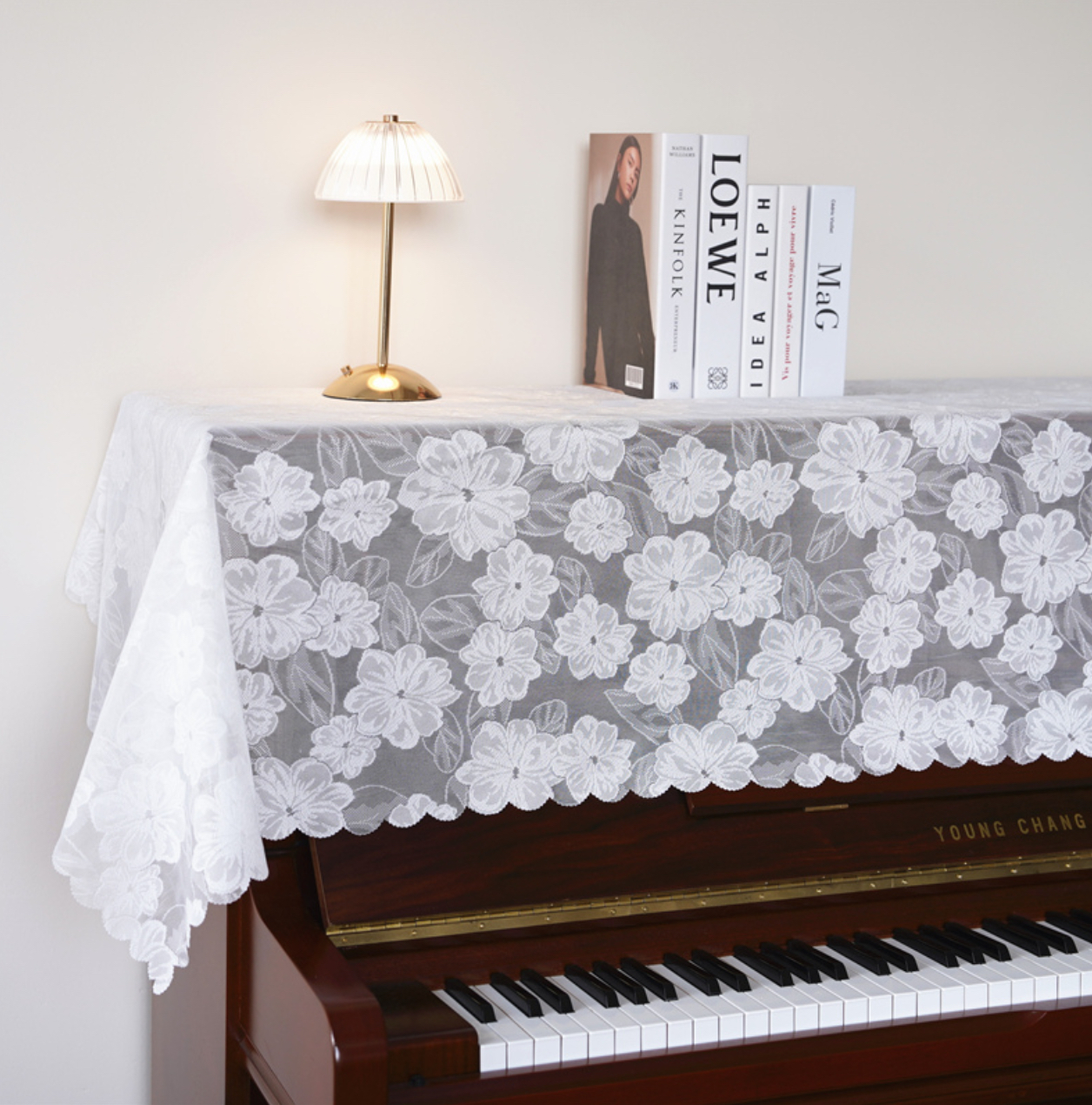 Khăn phủ đàn piano cơ đàn piano điện tử 88 phím sang trọng chống bụi chống xước - Hàng chính hãng