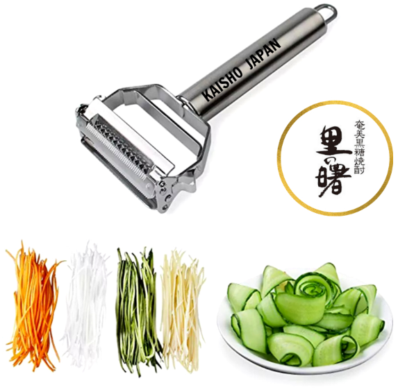 Bào củ quả 2 lưỡi đa năng cao cấp thương hiệu Kaisho nổi tiếng Nhật Bản bằng hợp kim không gỉ