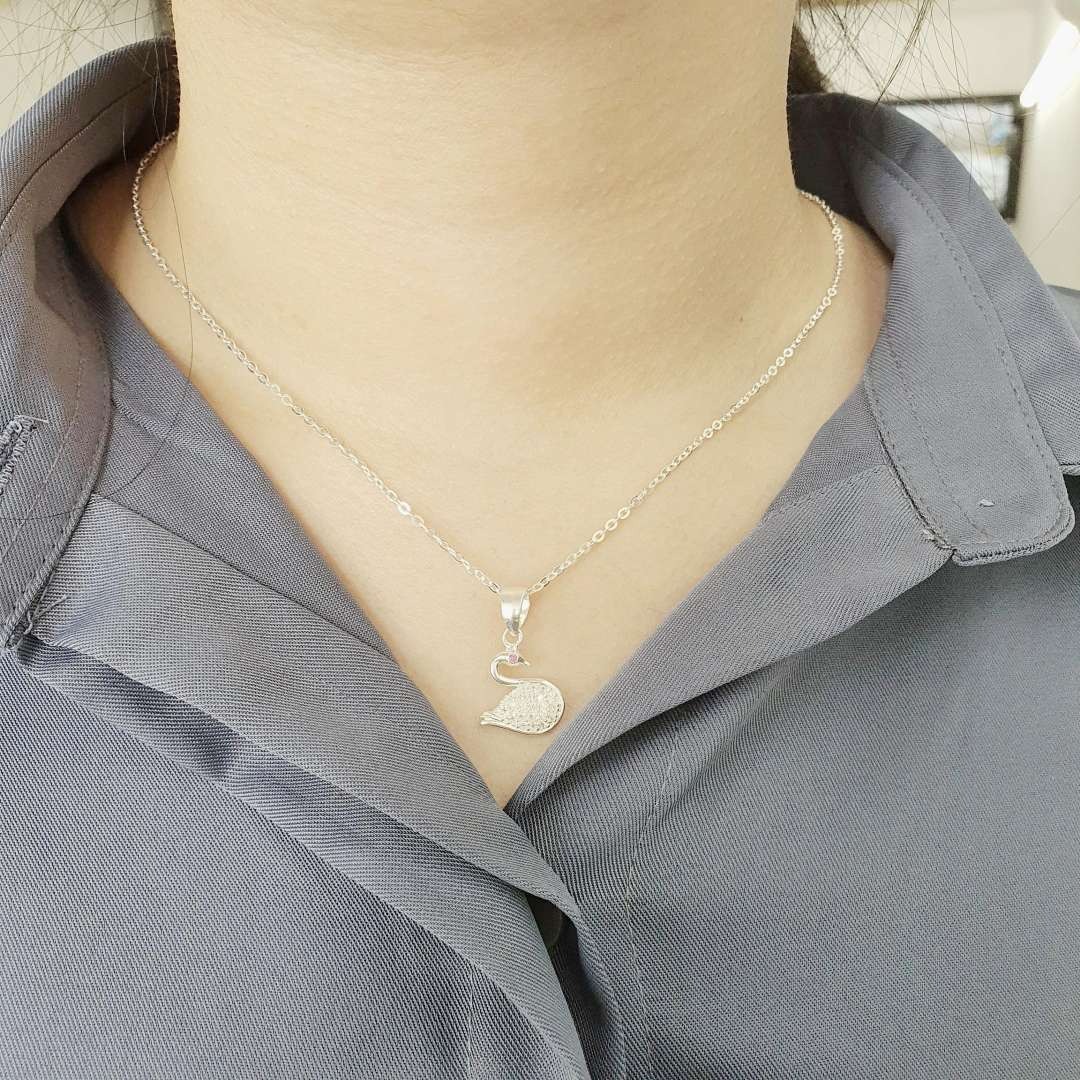 Dây Chuyền Vòng Cổ Bạc 925 Thiên Nga BẠC HIỂU MINH DMD464