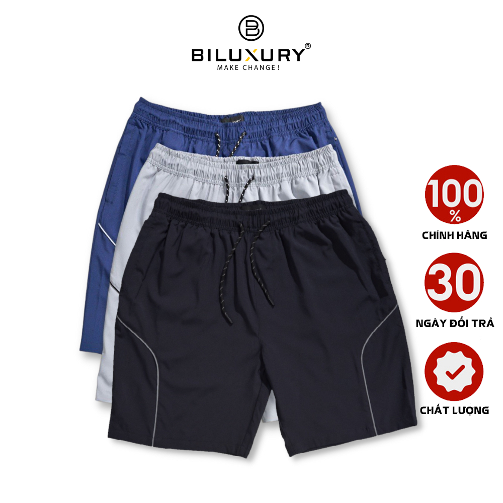 Quần đùi short nam Biluxury  6QDGT003 vải gió mềm trẻ trung thoải mái vận động Hàng Chính Hãng Cao Cấp Biluxury