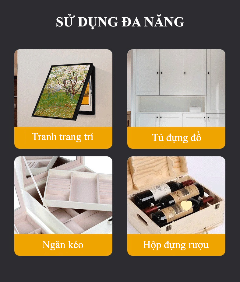 COMBO Bản Lề Lá Inox KUNBE Đa Dạng Kích Thước Phù Hợp Với Nhiều Loại Cửa Tủ, Cánh Gỗ, Đồ Nội Thất