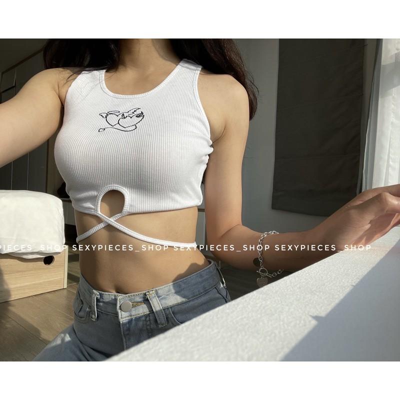 tanktop thiên sứ chéo eo