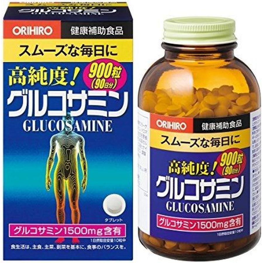 Thực phẩm chức năng Viên uống hỗ trợ trị đau nhức xương khớp Glucosamine Orihiro 1500mg 900 viên Nhật Bản