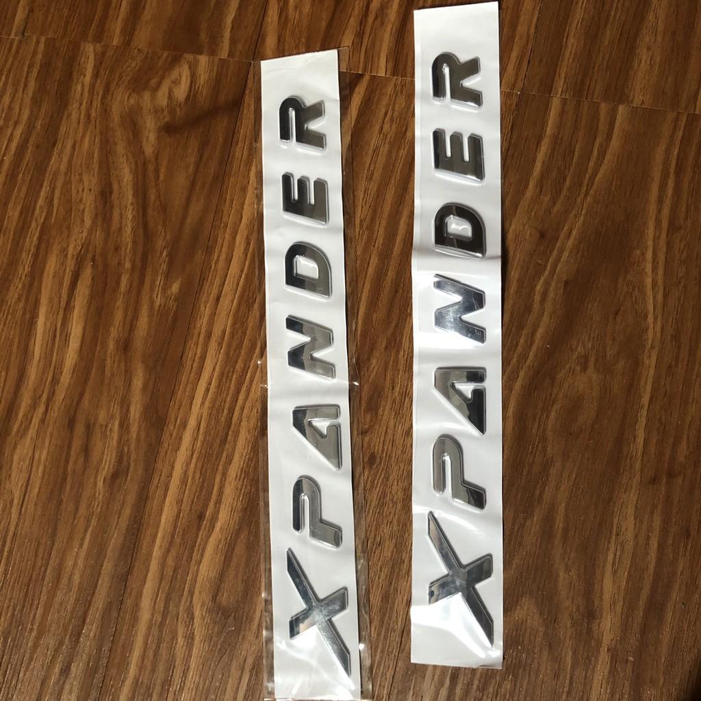 Bộ tem dán chữ nổi Xpander mạ crom cao cấp