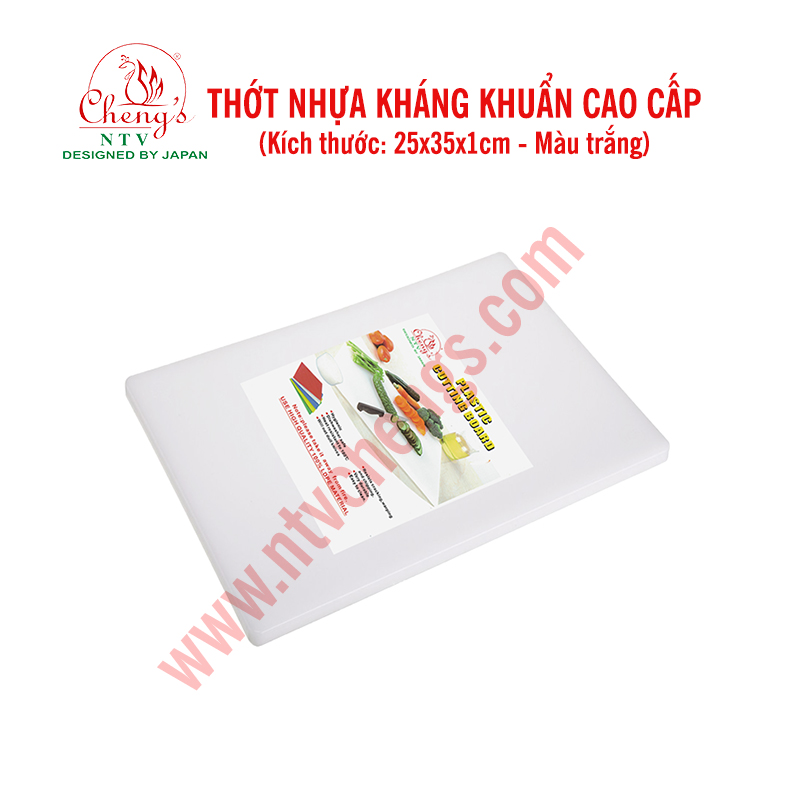 Thớt nhựa PP chữ nhật cao cấp dày 2cm NTV Cheng's, Chứng nhận FDA Hoa Kỳ - Dùng trong nhà hàng khách sạn | Hàng nhập khẩu