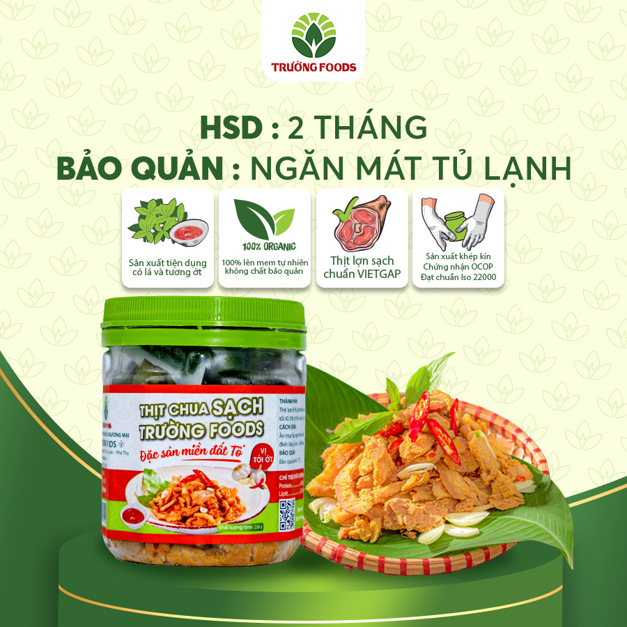 Thịt Chua Tỏi Ớt - Thịt Chua Trường Foods 180g