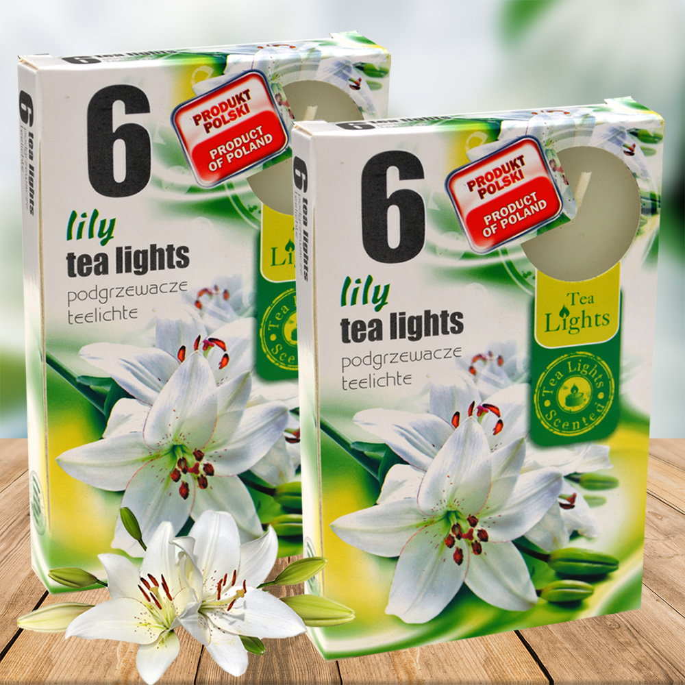 Combo 2 hộp 6 nến thơm Tealight nhập khẩu Châu Âu Admit Lilly - hương hoa ly