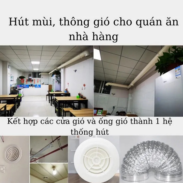 Quạt Thông Gió Đa Năng Hút Mùi Bếp, Hút Khói YJ-200A Công suất 130W - Home and Garden