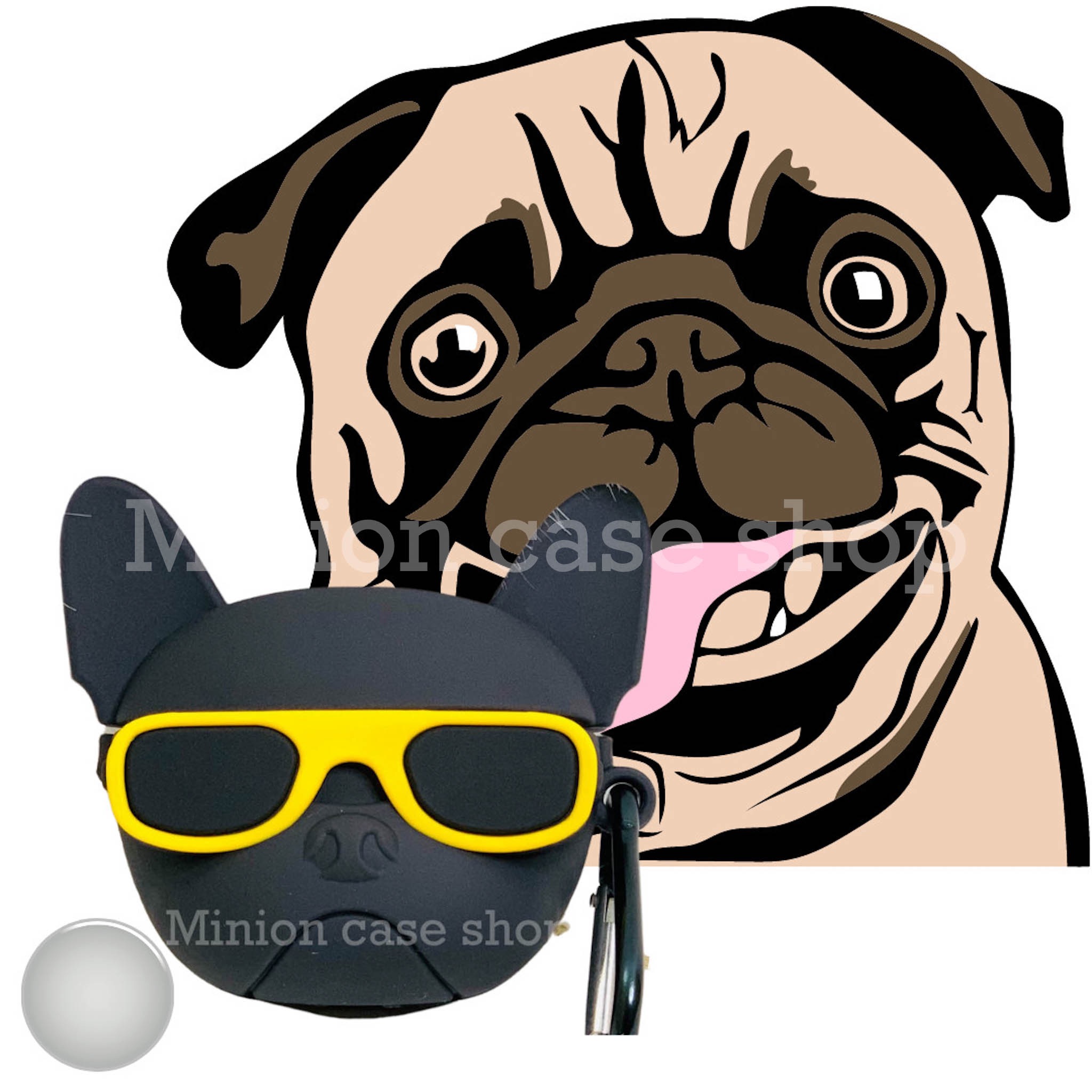 Bao Case Ốp dành cho Airpods 3 chó bulldog mang mắt kính vàng siêu ngầu