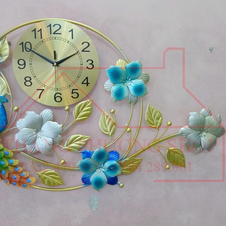 Đồng Hồ Treo Tường, Đồng Hồ Trang Trí Đôi Công Uyên Ương TP-083