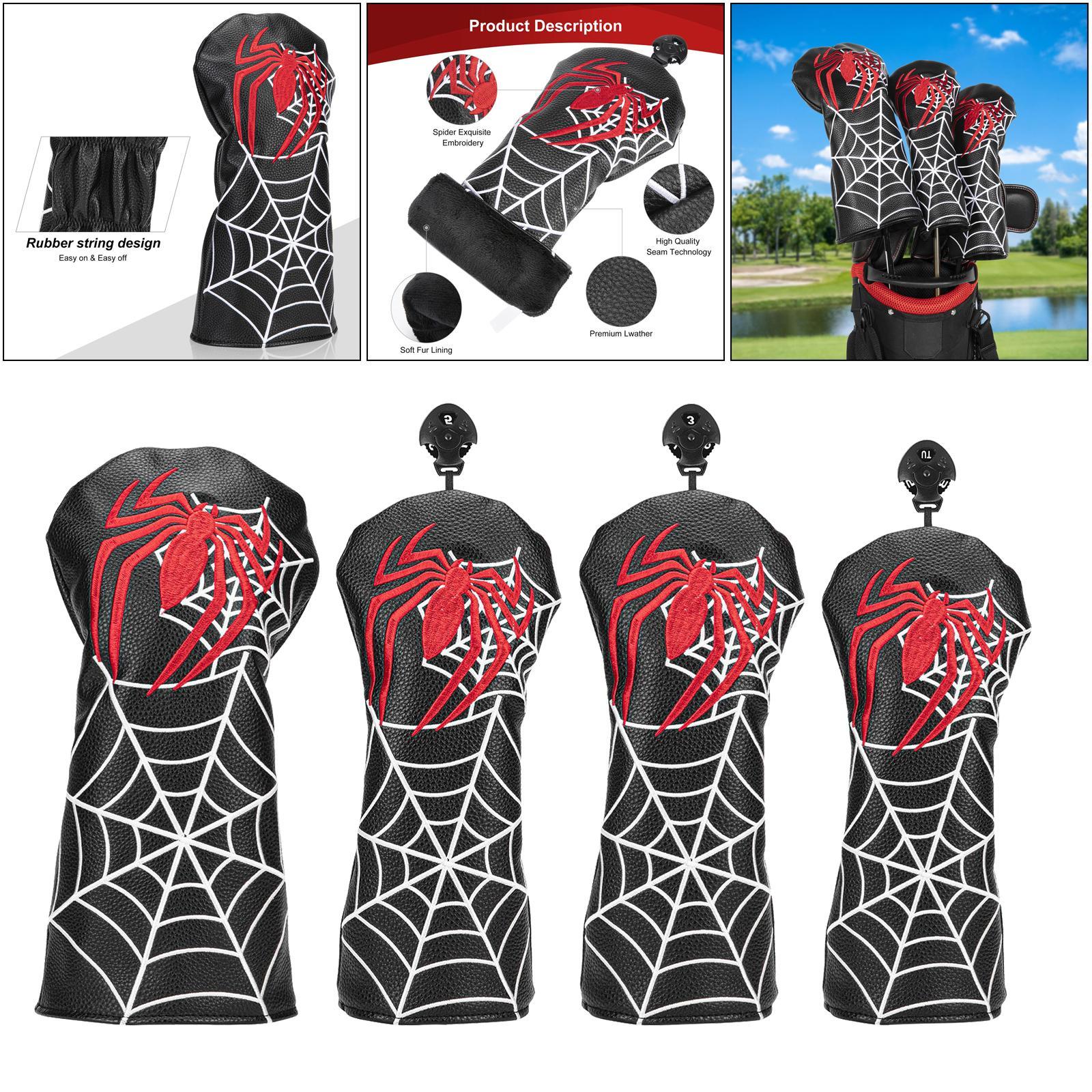 2 Pieces Durable Golf Head Cover No. 1, UT Club Headcover Case Gift Supplies