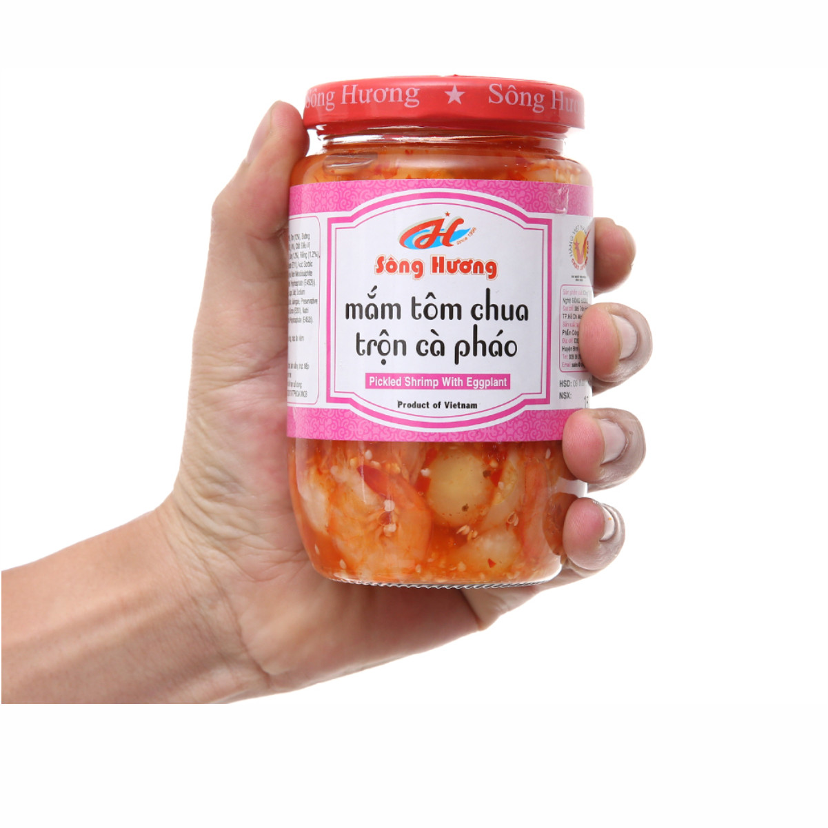 Combo 1 Hũ Mắm Tôm Chua Trộn Cà Pháo 430g + 1 Hũ Mắm Tôm Chua Trộn Đu Đủ 430g Sông Hương Foods