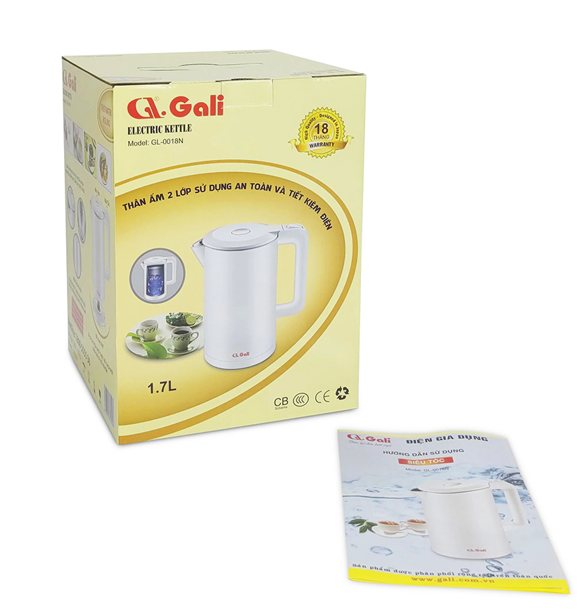 Ấm đun siêu tốc 1.7 lít Gali GL-0018N - Hàng chính hãng