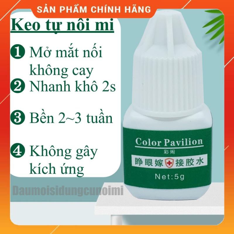 Keo nối mi không cay tự nối, có thể mở mắt tự nối mi, 2s khô, bền 2~3 tuần, nối được khoảng 30 đến 50 bộ mi