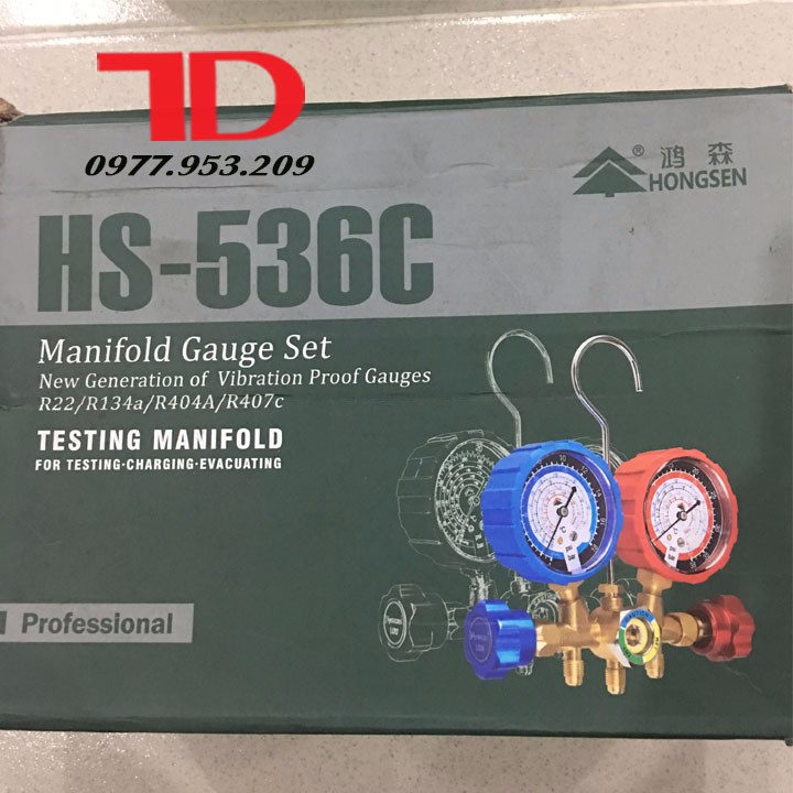 Đồng hồ đo áp suất gas máy lạnh HS-536C