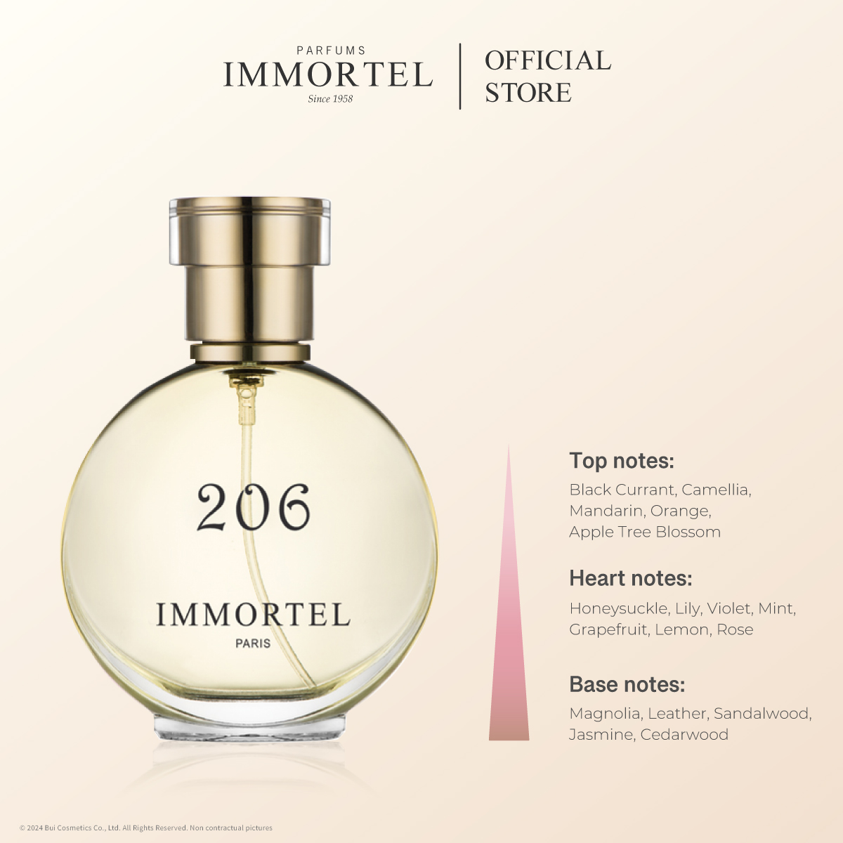 Nước Hoa Nữ IMMORTEL 206 - Eau de Parfum 60mL Nhập Khẩu Chính Hãng Pháp