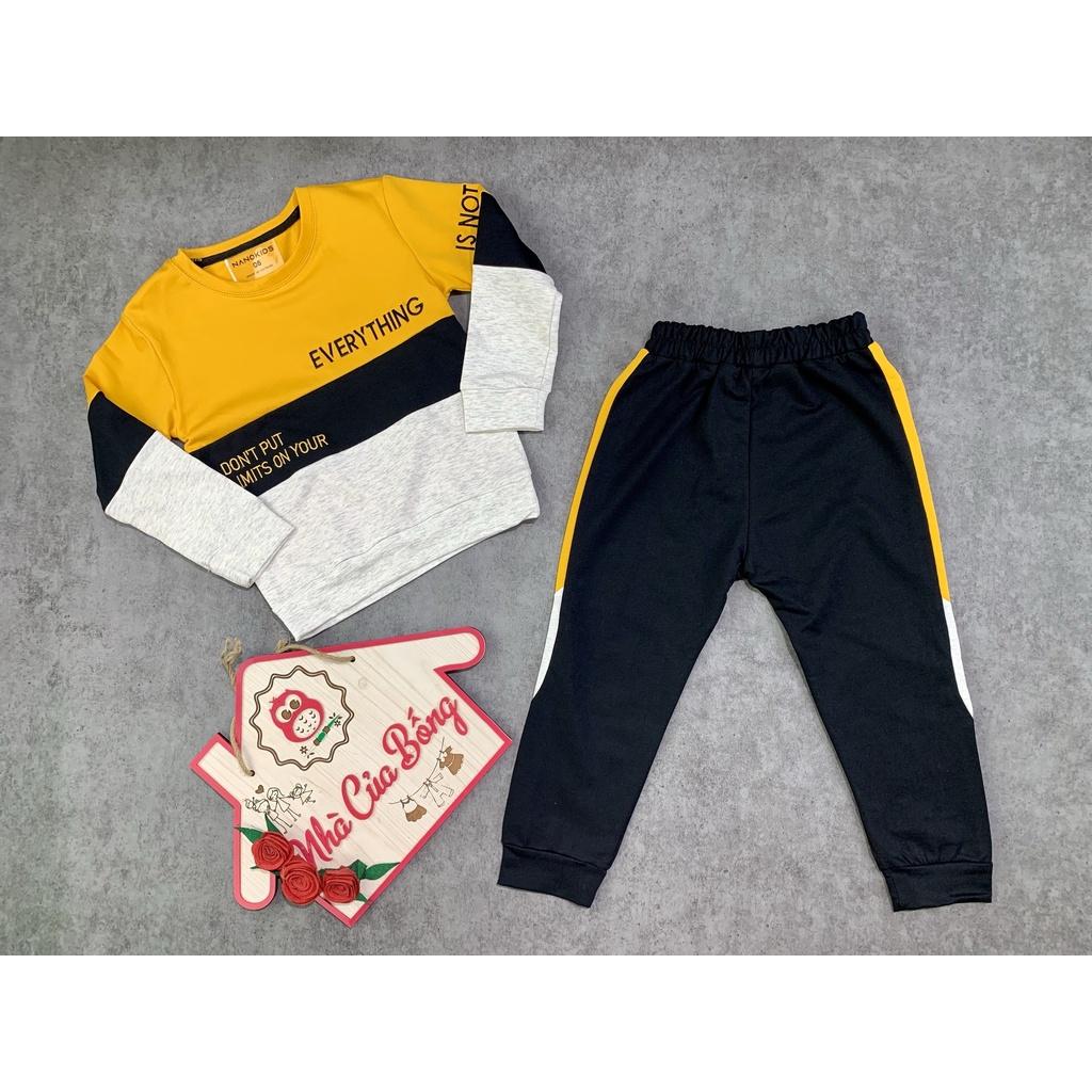 Bộ dài bé trai hàng cao cấp thêu chữ Everything size 15 - 39 kg