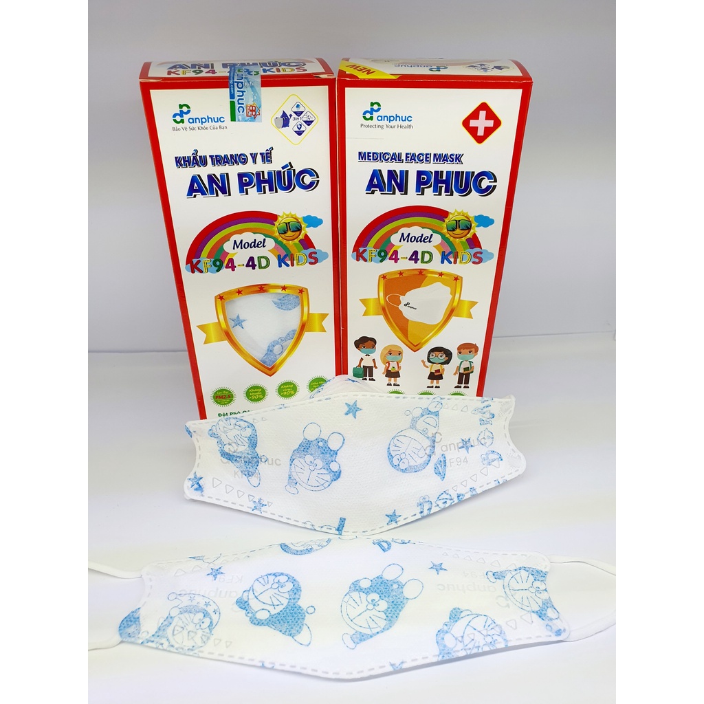 Khẩu Trang Y Tế AP KF94 Kids- 4 Lớp Giá Rẻ, Hình Nhân Vật Đáng Yêu Cho Bé