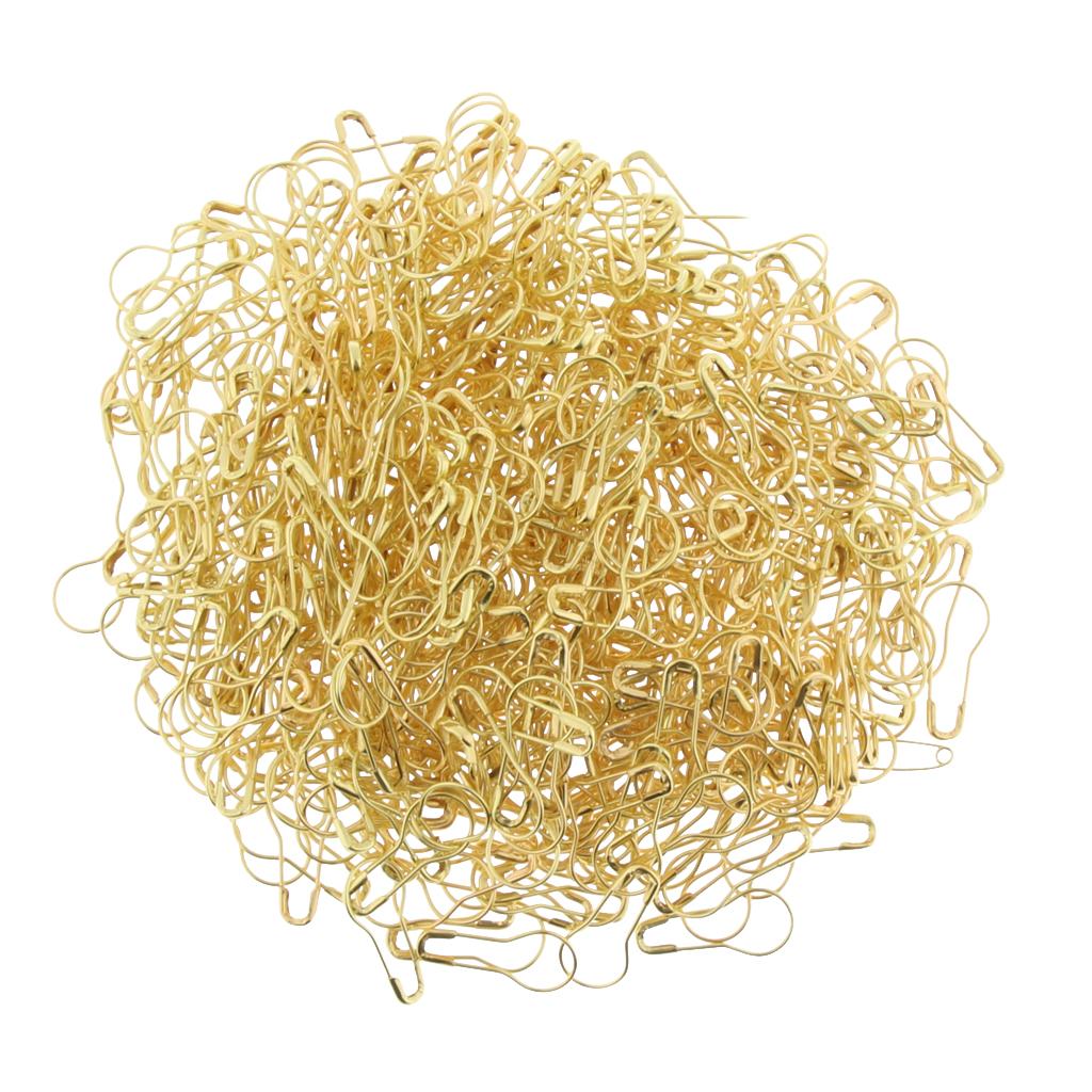 Bộ 500 Kim Loại Vàng Kim Băng An Toàn/Bầu Pin/Bóng Đèn Pin Dành Cho Quần Áo Thủ Công & DIY