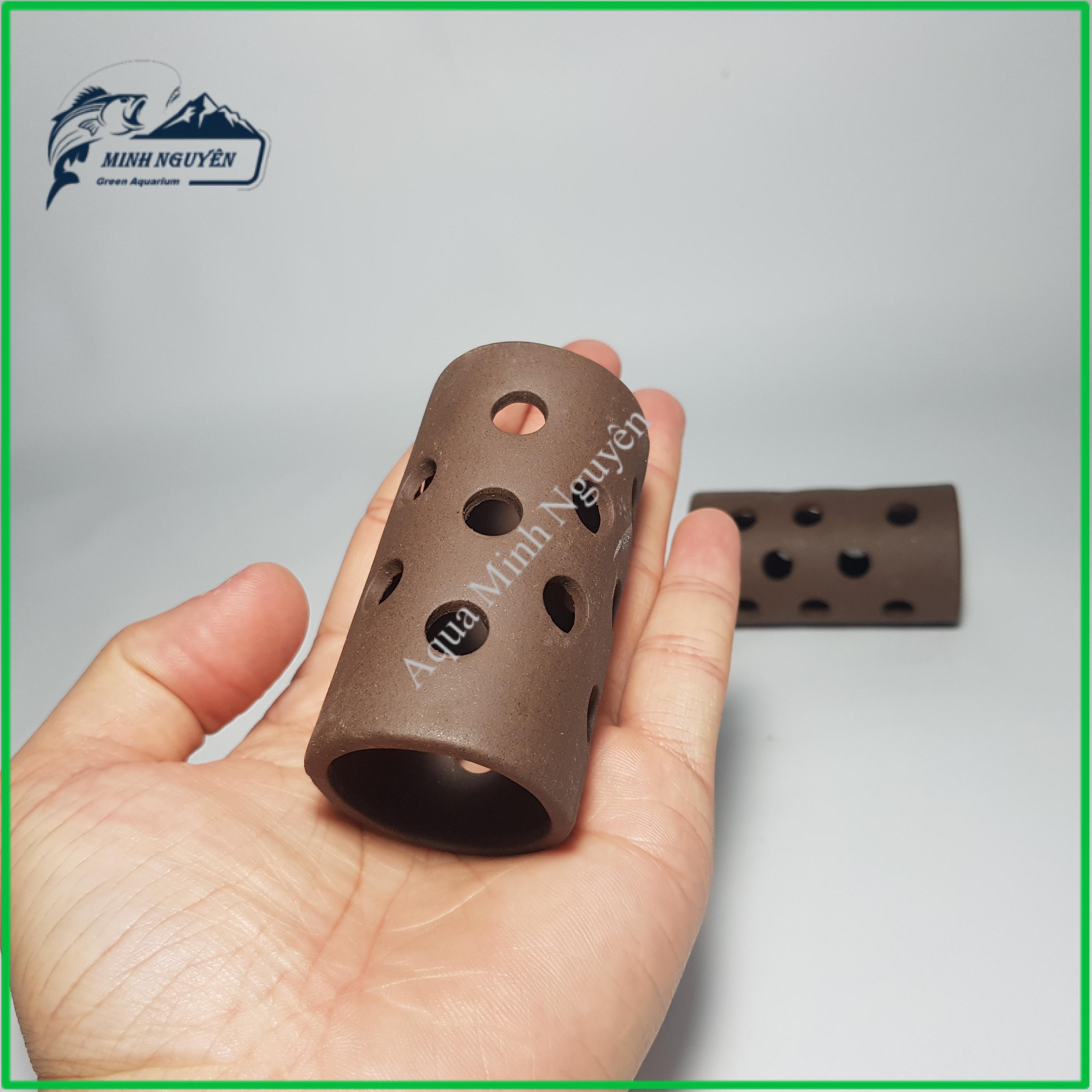 Hang Tép Ống Trụ Lỗ - Đồ chơi tép Hang Tép bằng gốm trang trí bể tép cảnh cá cảnh thủy sinh cao cấp